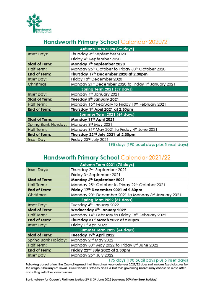 School Calendar Diary
